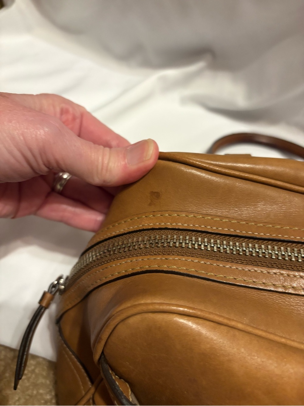 Coach brown leather 2005 Vintage Hampton Satchel Handbag - Picture 5 of 9